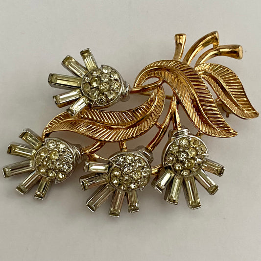 Late 50s/ Early 60s Trifari Rhinestone Brooch