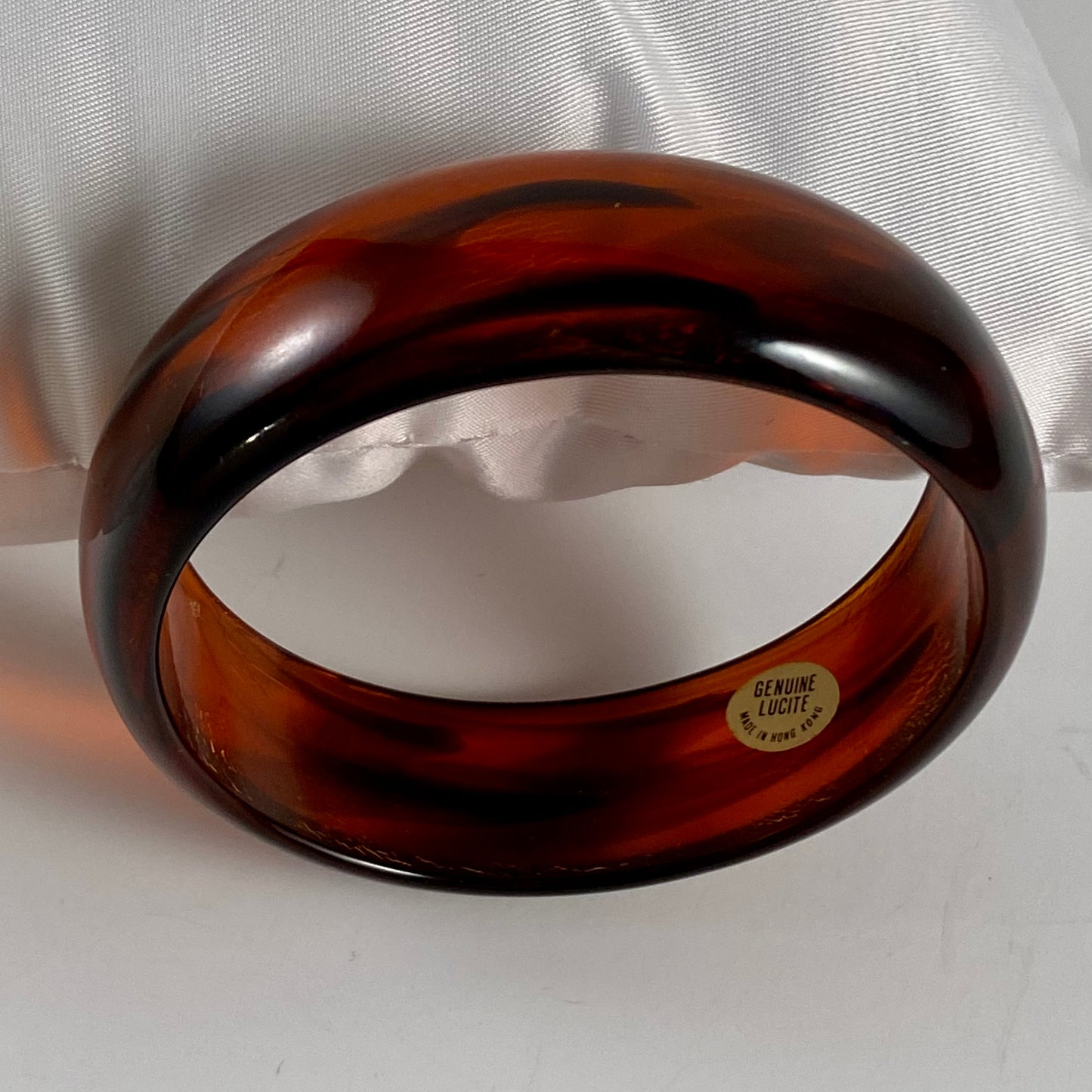 1960s Hong Kong Genuine Lucite Bracelet, With Original Label