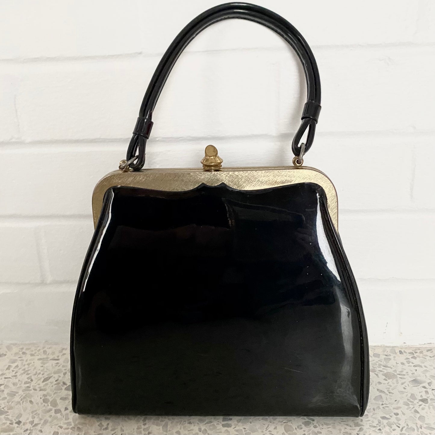 Late 40s/ Early 50s Verdi Patent Leather Handbag