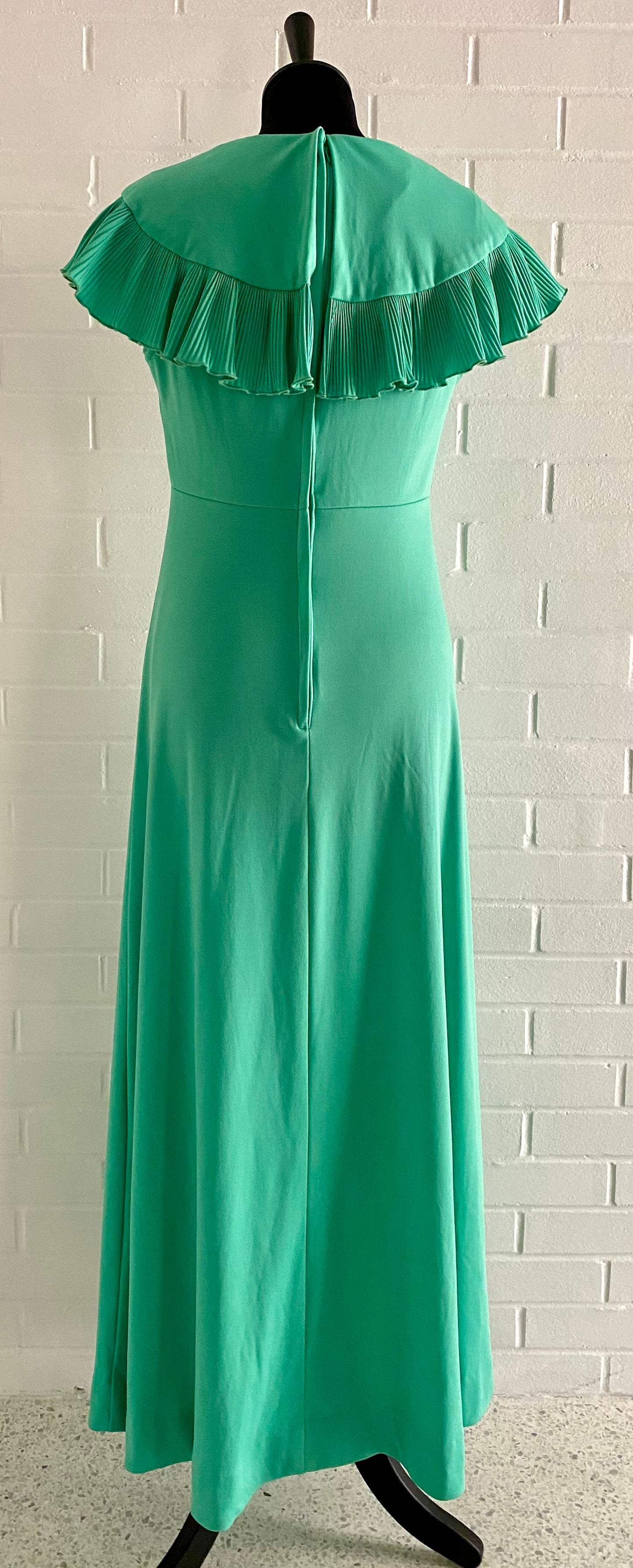 1960s Mermaid Green Maxi Dress