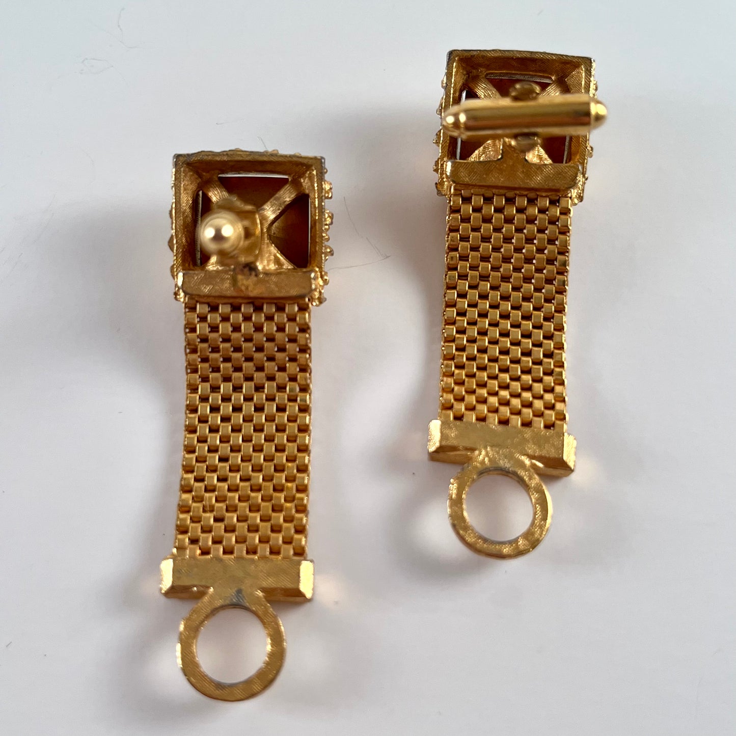 60s/ 70s Vintage Rhinestone Cuff Links