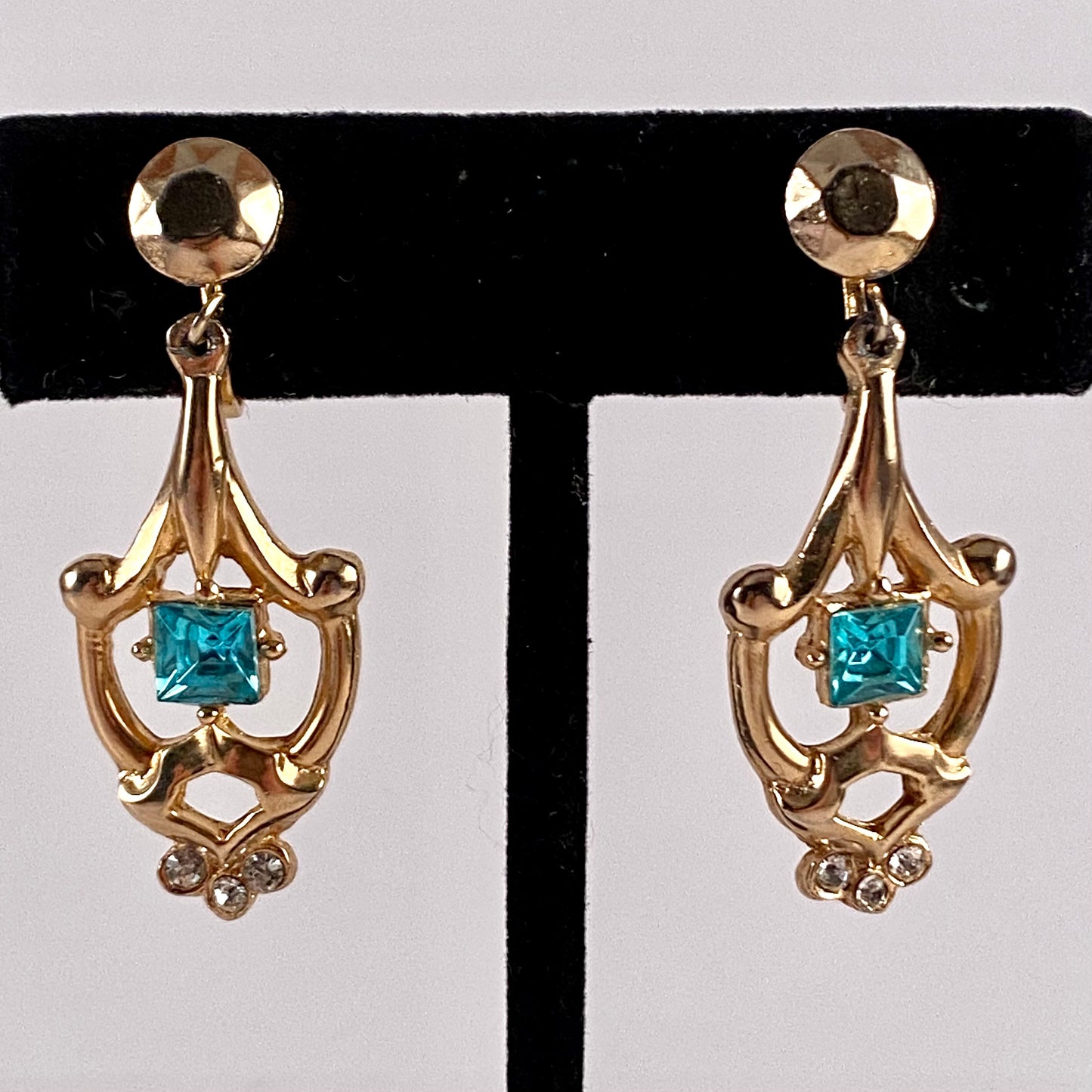 Late 50s/ Early 60s Rhinestone Chandelier Earrings
