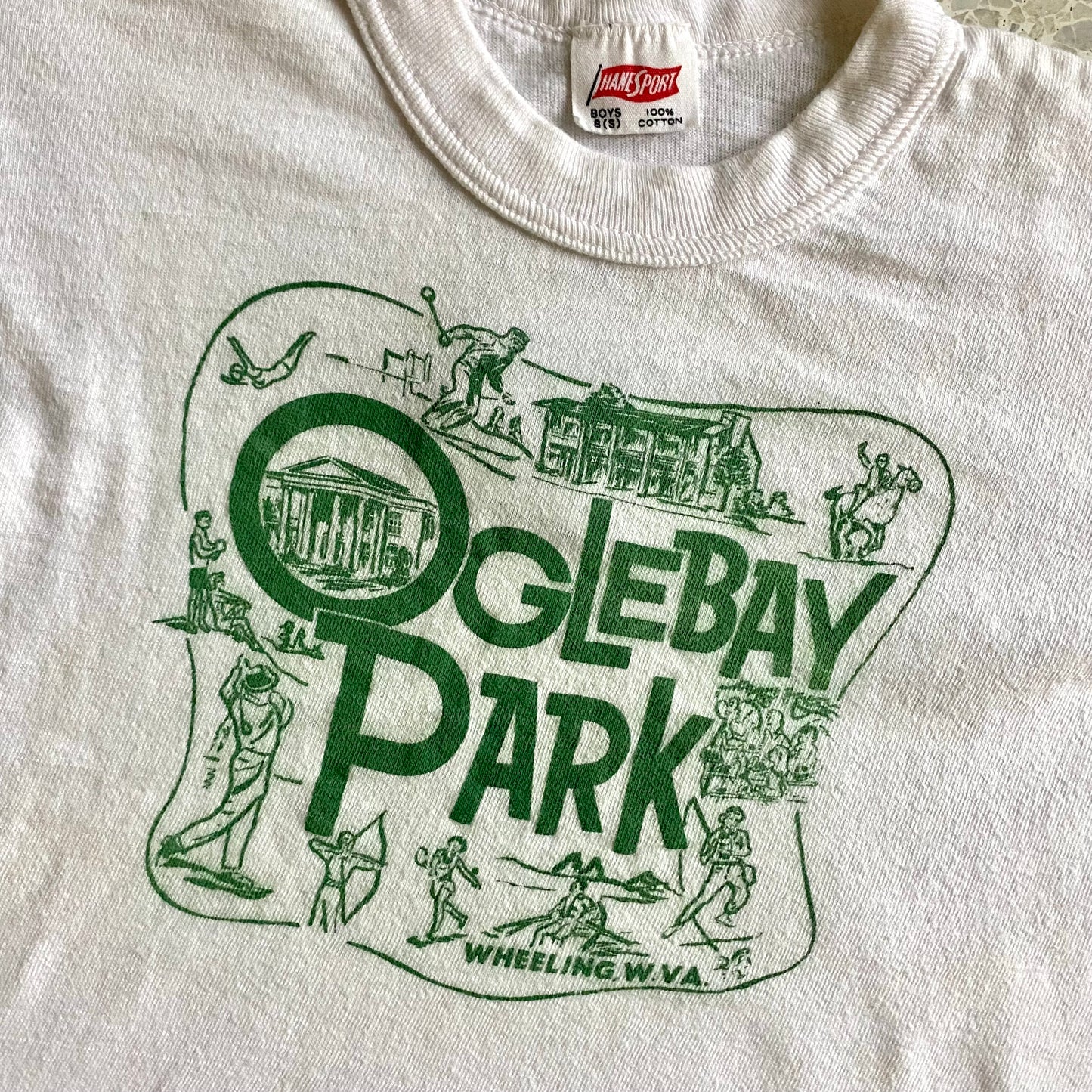 1960s Oglebay Park, Wheeling West Virginia Hanesport T-shirt