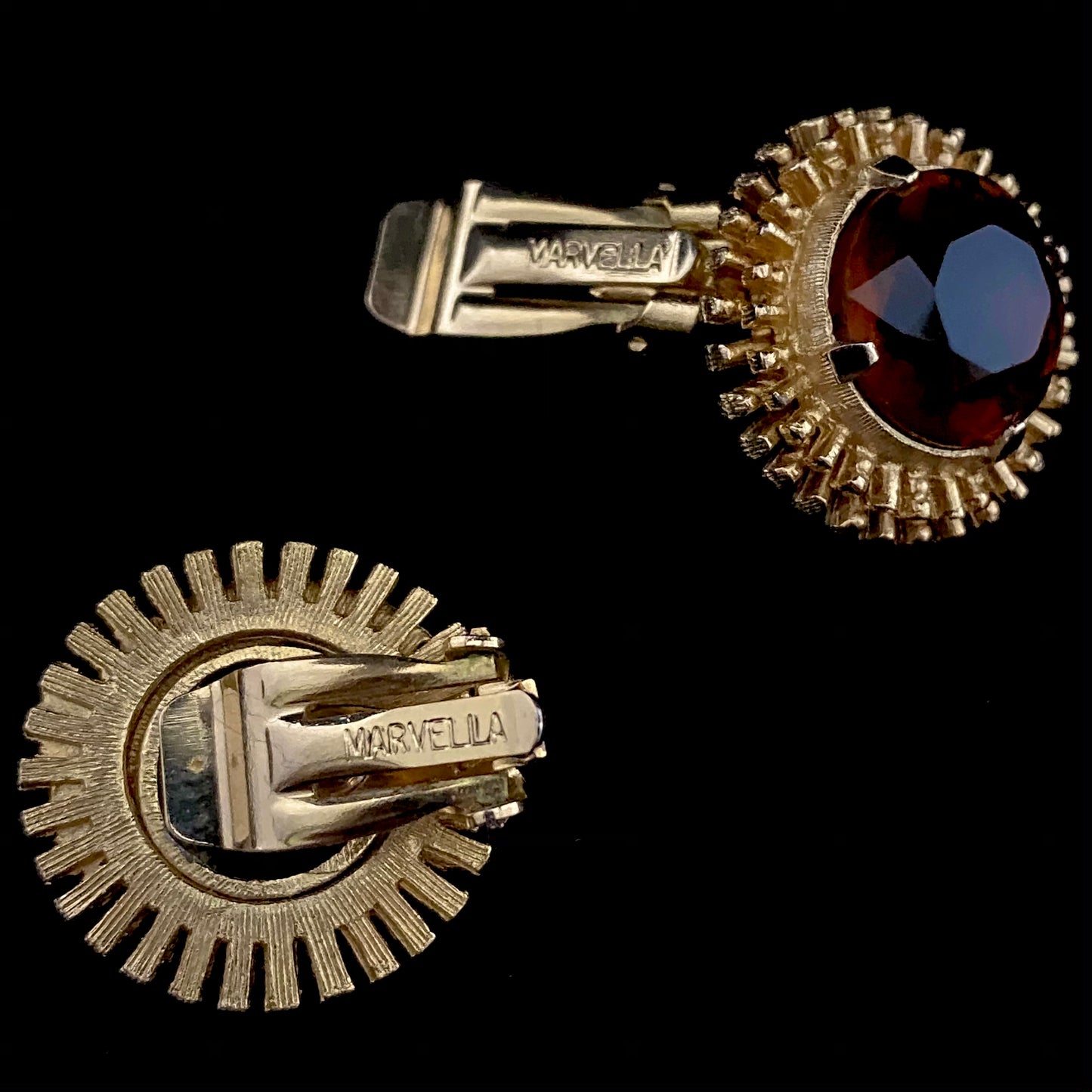 1960s Marvella Rhinestone Earrings