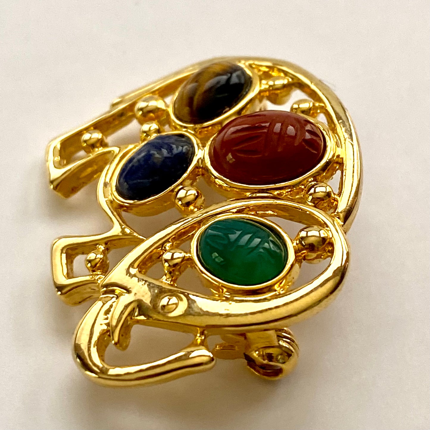Late 70s/ Early 80s Scarab Elephant Brooch