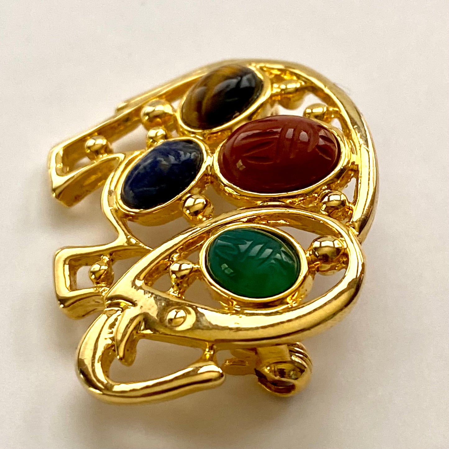 Late 70s/ Early 80s Scarab Elephant Brooch