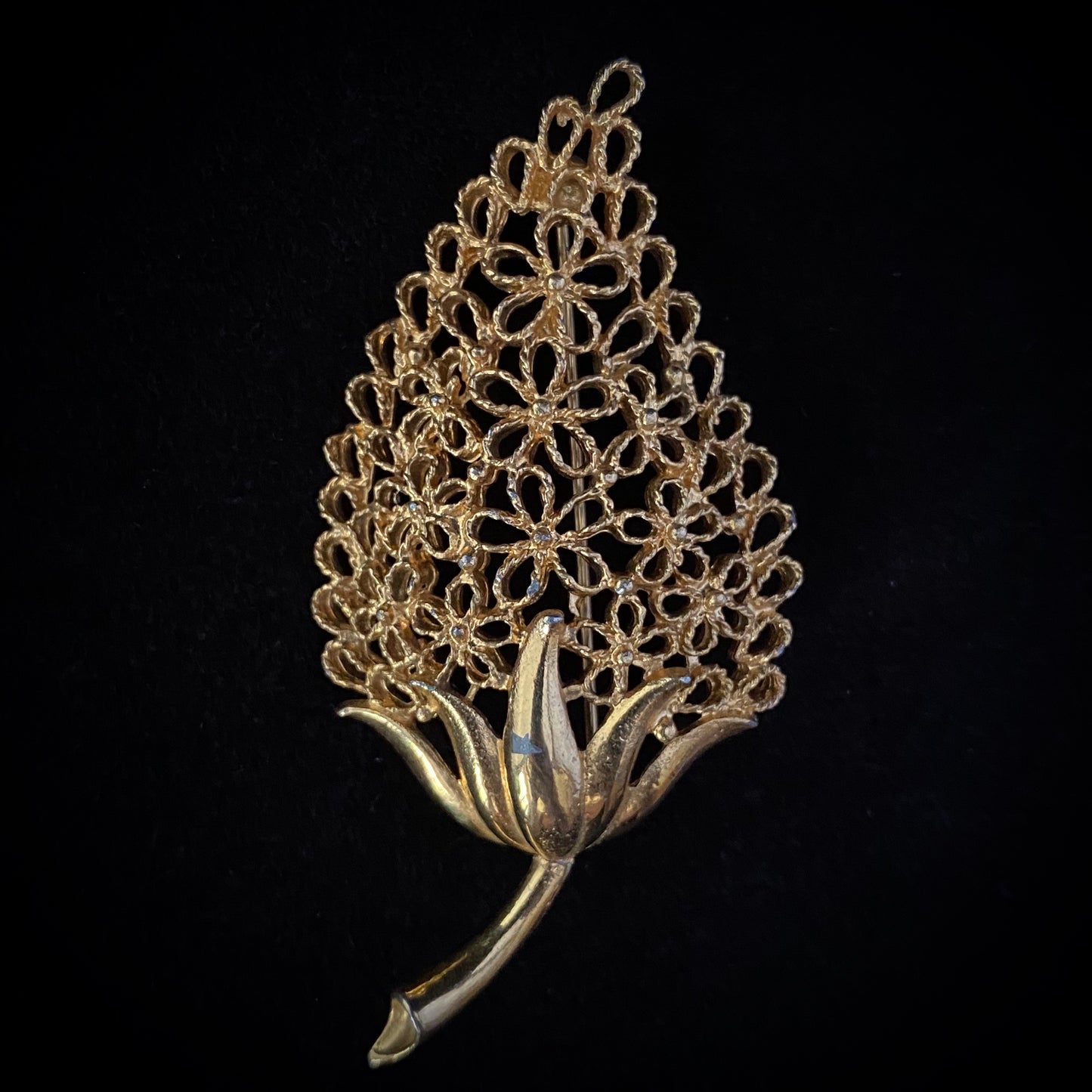 Late 60s/ Early 70s Mamselle Stylized Flower Brooch - Retro Kandy Vintage