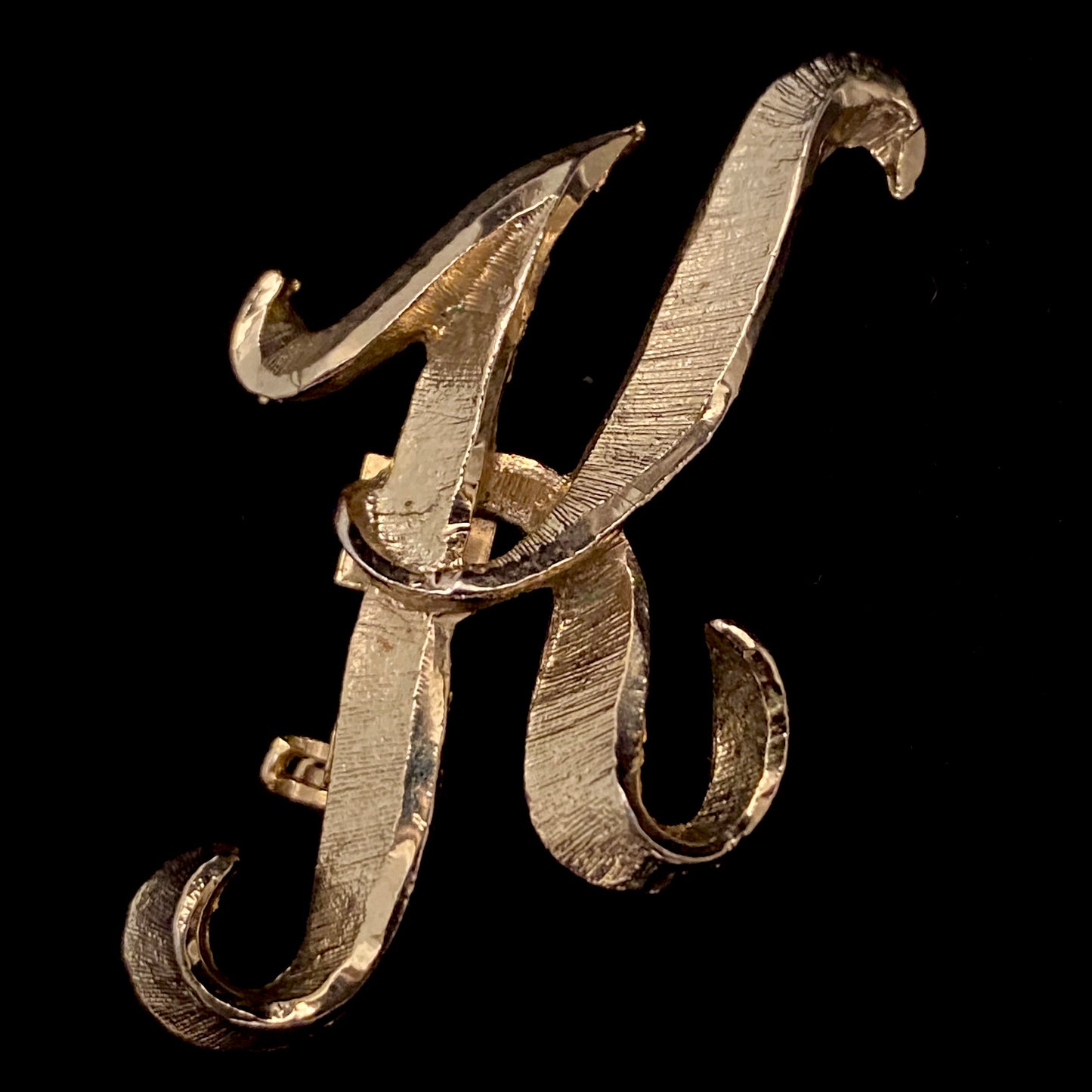 1960s Mamselle Initial 'K' Letter Pin