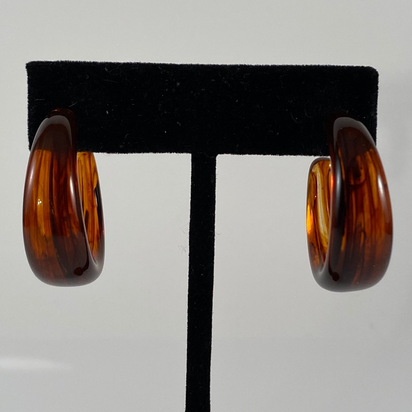 Late 70s/ Early 80s Lucite Hoop Earrings