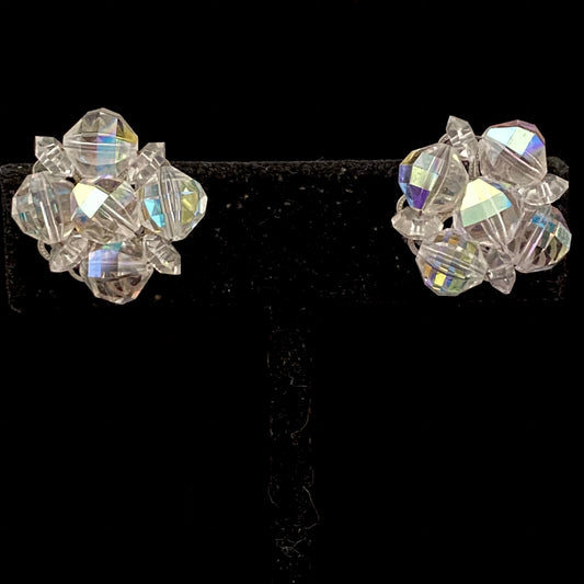 1950s Laguna Glass Crystal Earrings