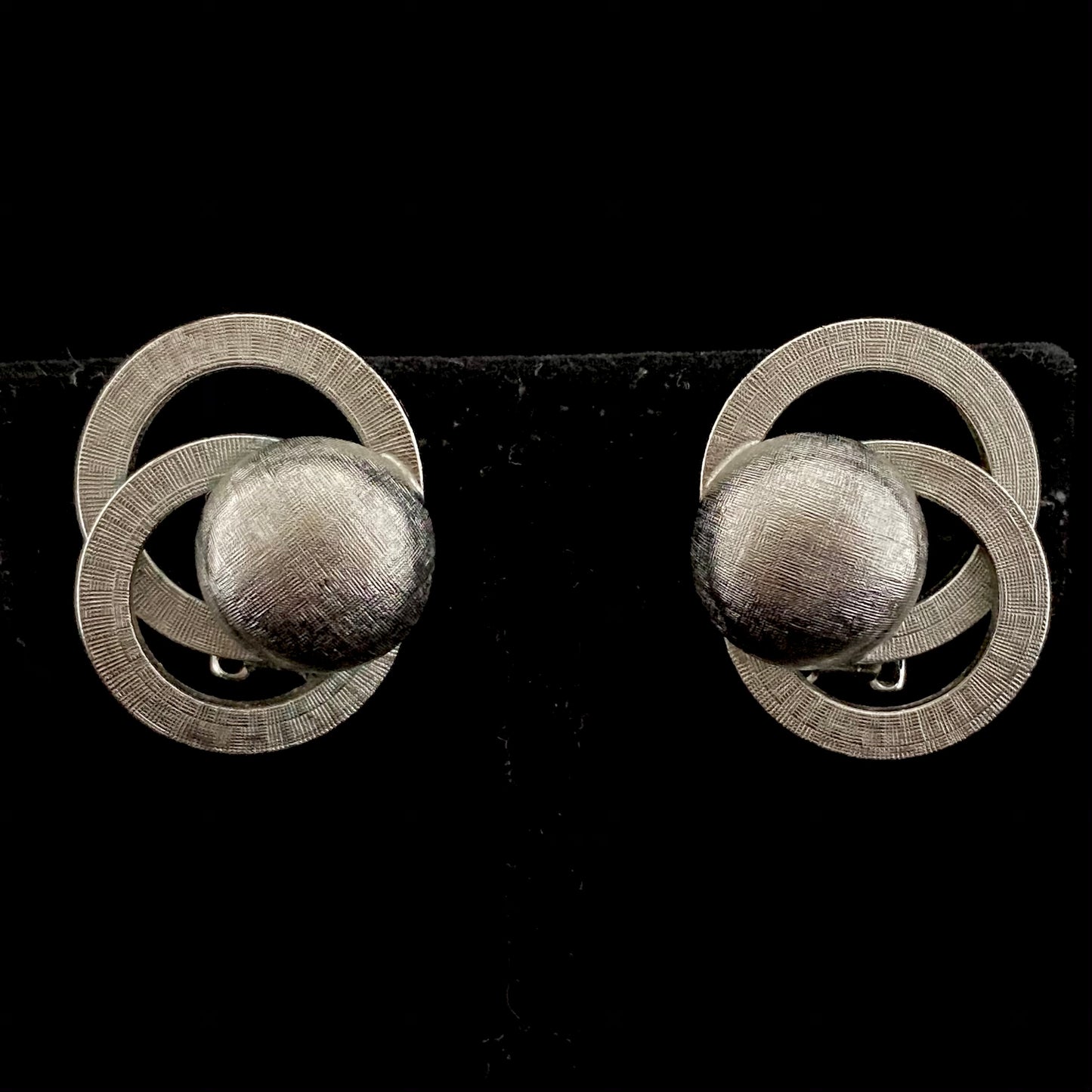 1950s Marvella Silver-Tone Earrings