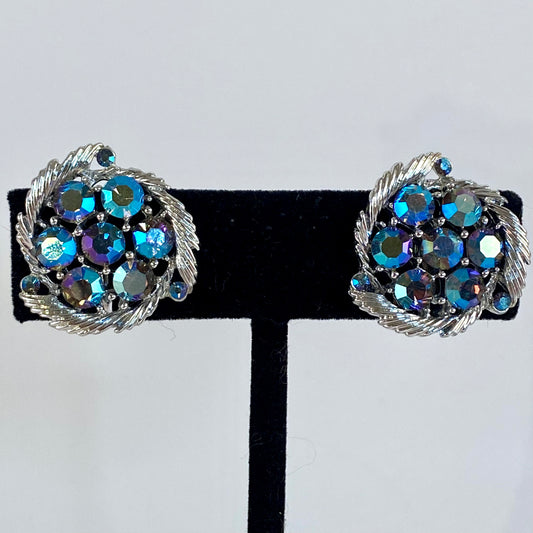 Late 50s/ Early 60s Lisner Rhinestone Earrings