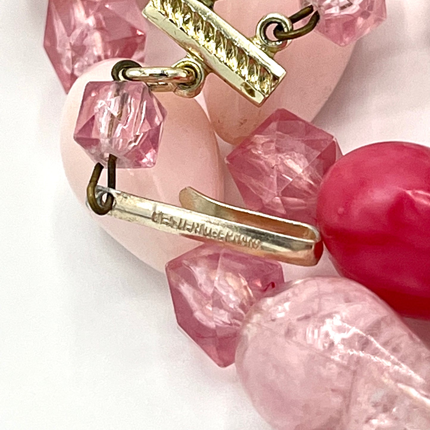 1960s Western Germany Pink Bead Necklace