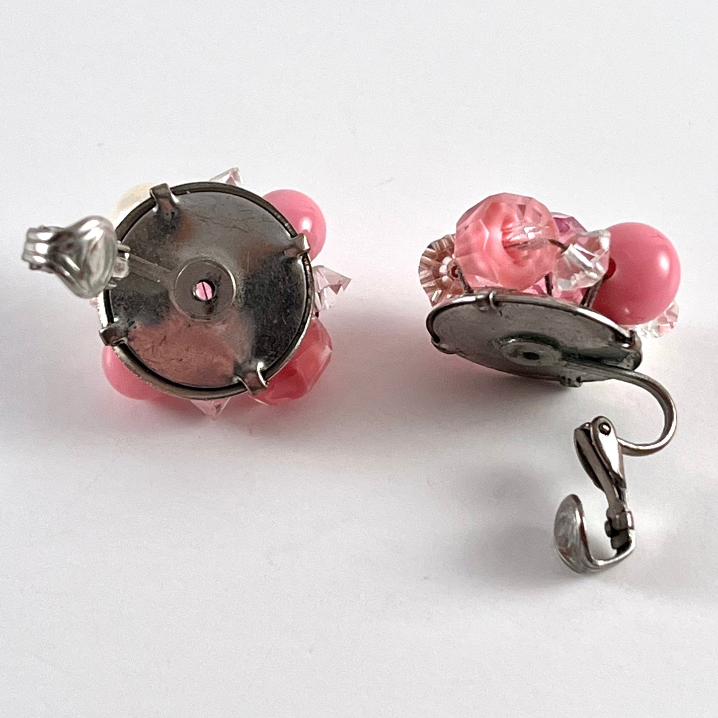 1960s Laguna Pink Bead Earrings