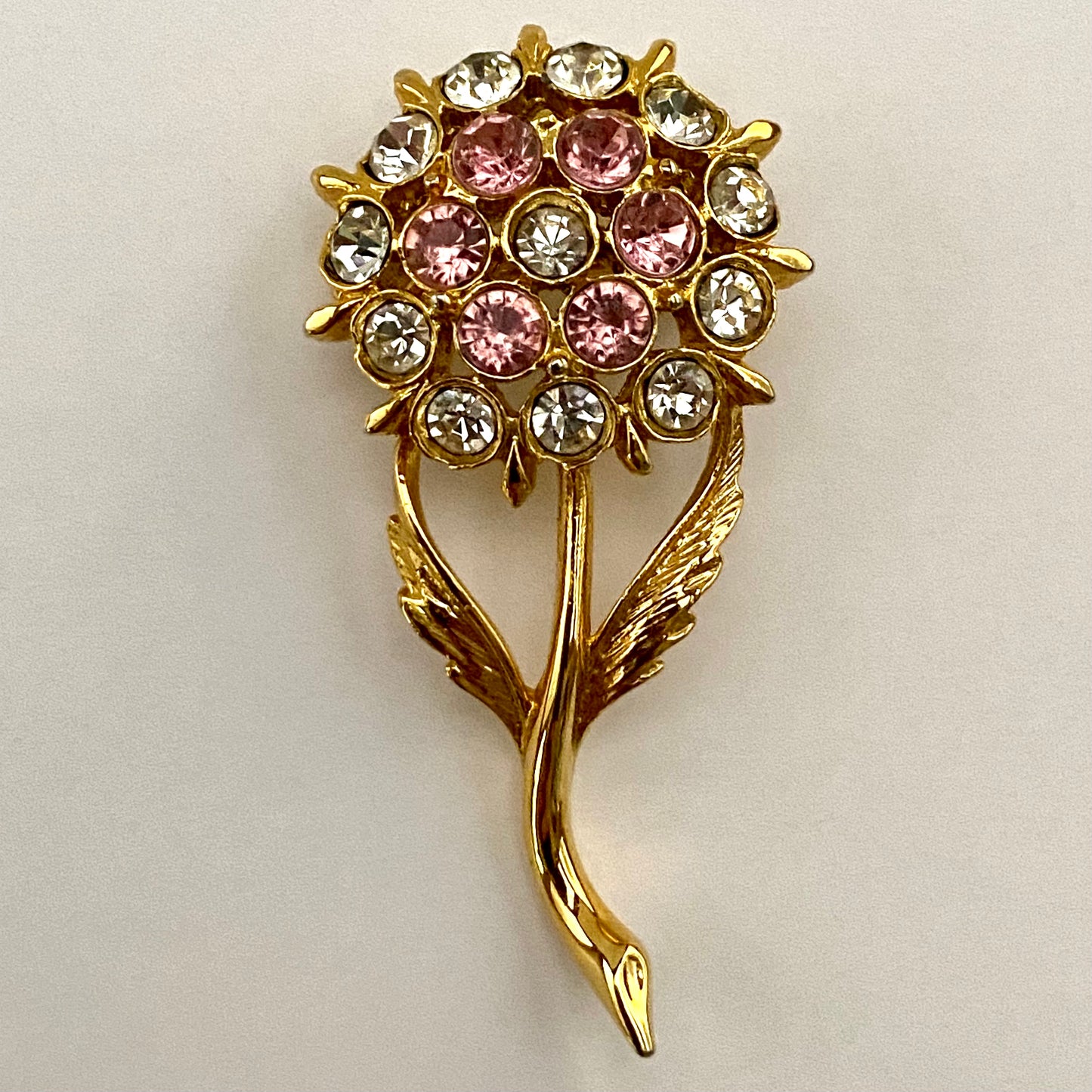 Late 60s/ Early 70s Rhinestone Flower Brooch