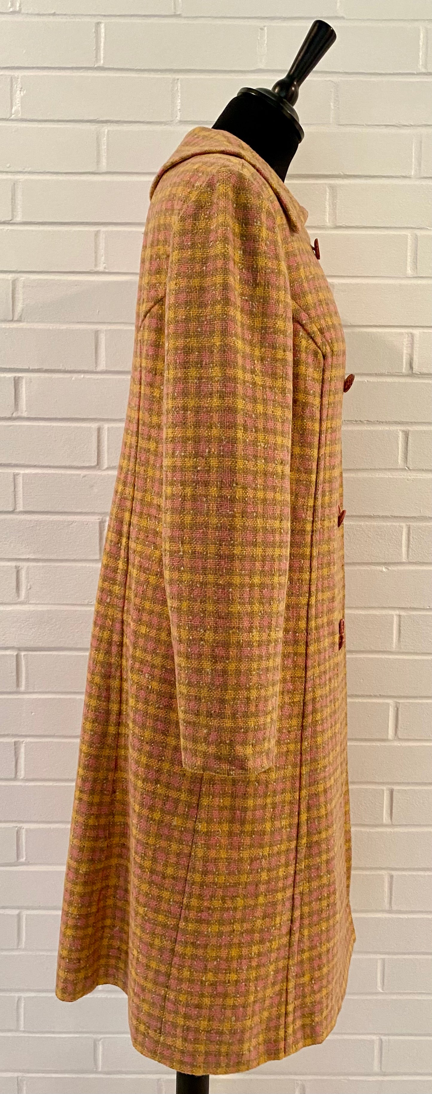 1960s Pendleton Plaid Wool Coat