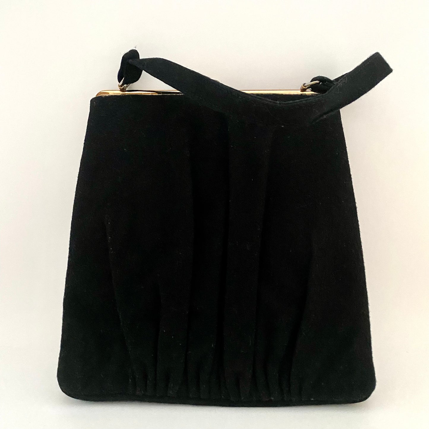 Late 40s/ Early 50s Black Fabric Handbag