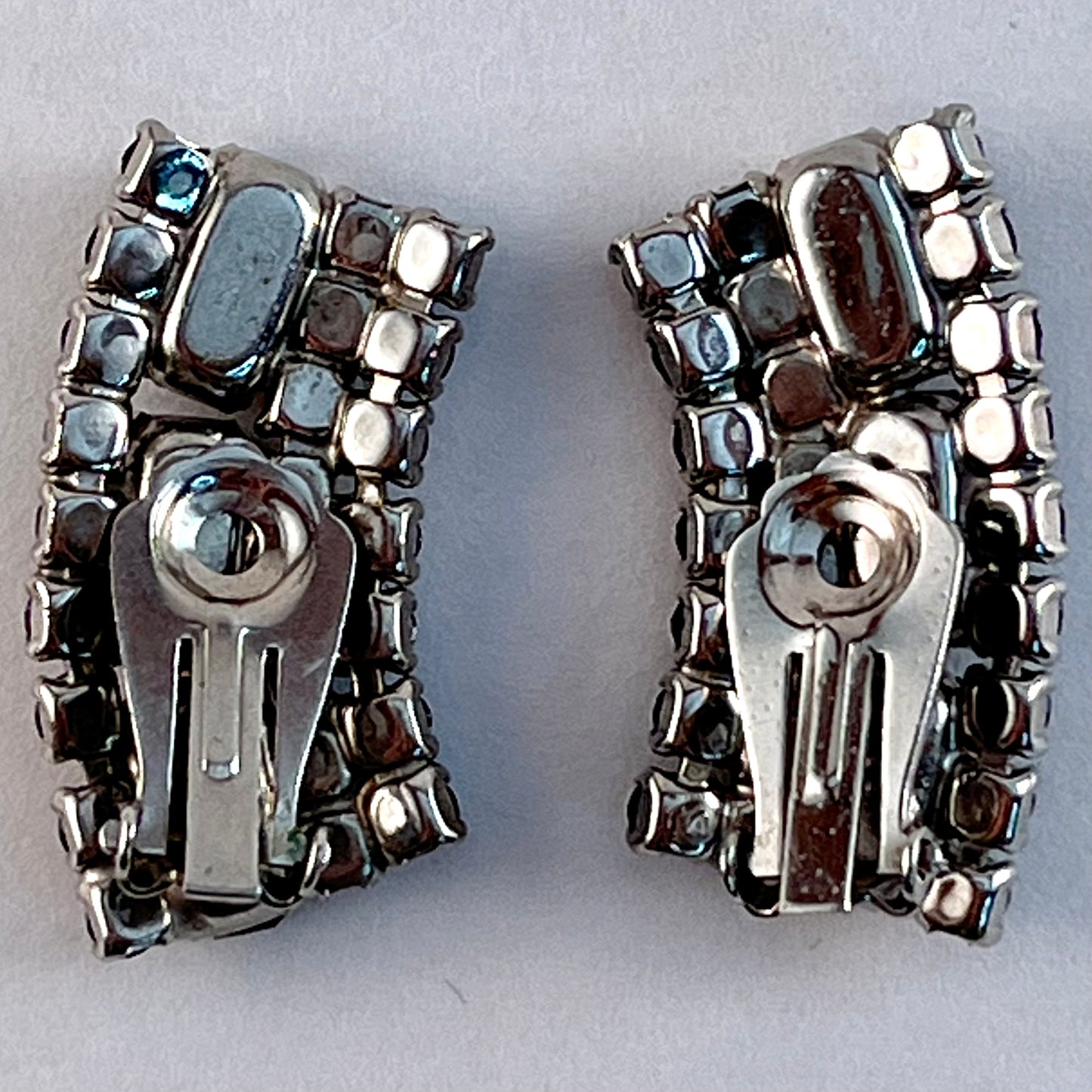 1960s Rhinestone Clip Earrings