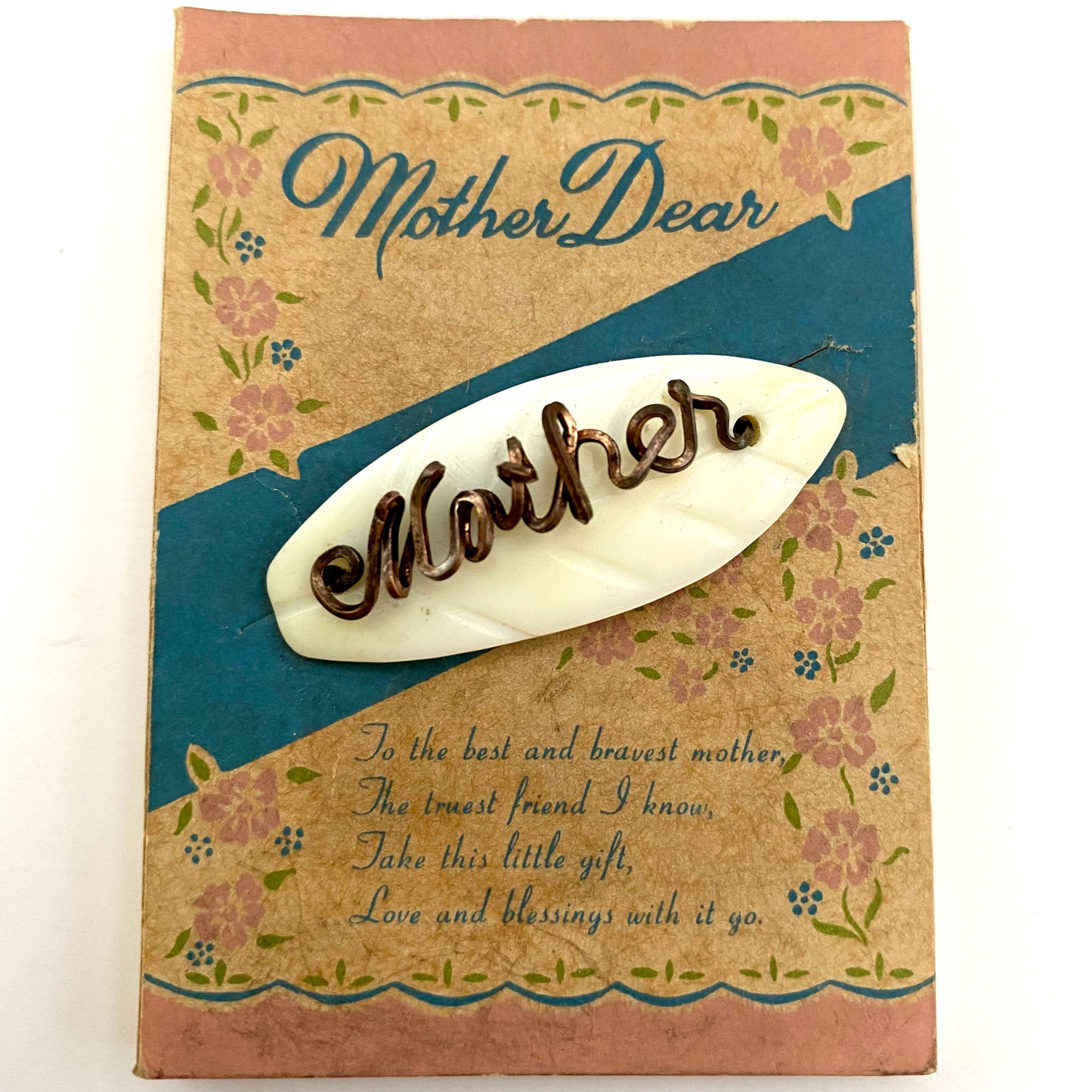 1940s Mother-Of-Pearl Brooch In The Original Box