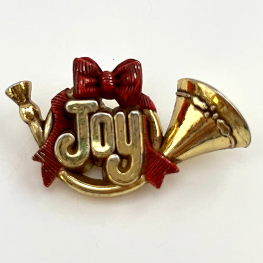 1983 Hallmark Holiday Horn Brooch