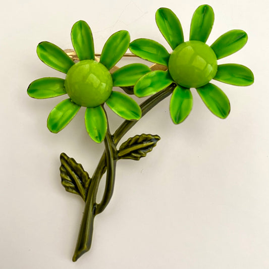 Late 60s/ Early 70s Enamel Flower Brooch