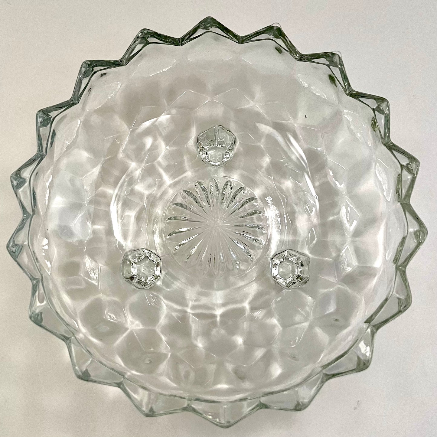 1960s Footed Glass Candy Dish