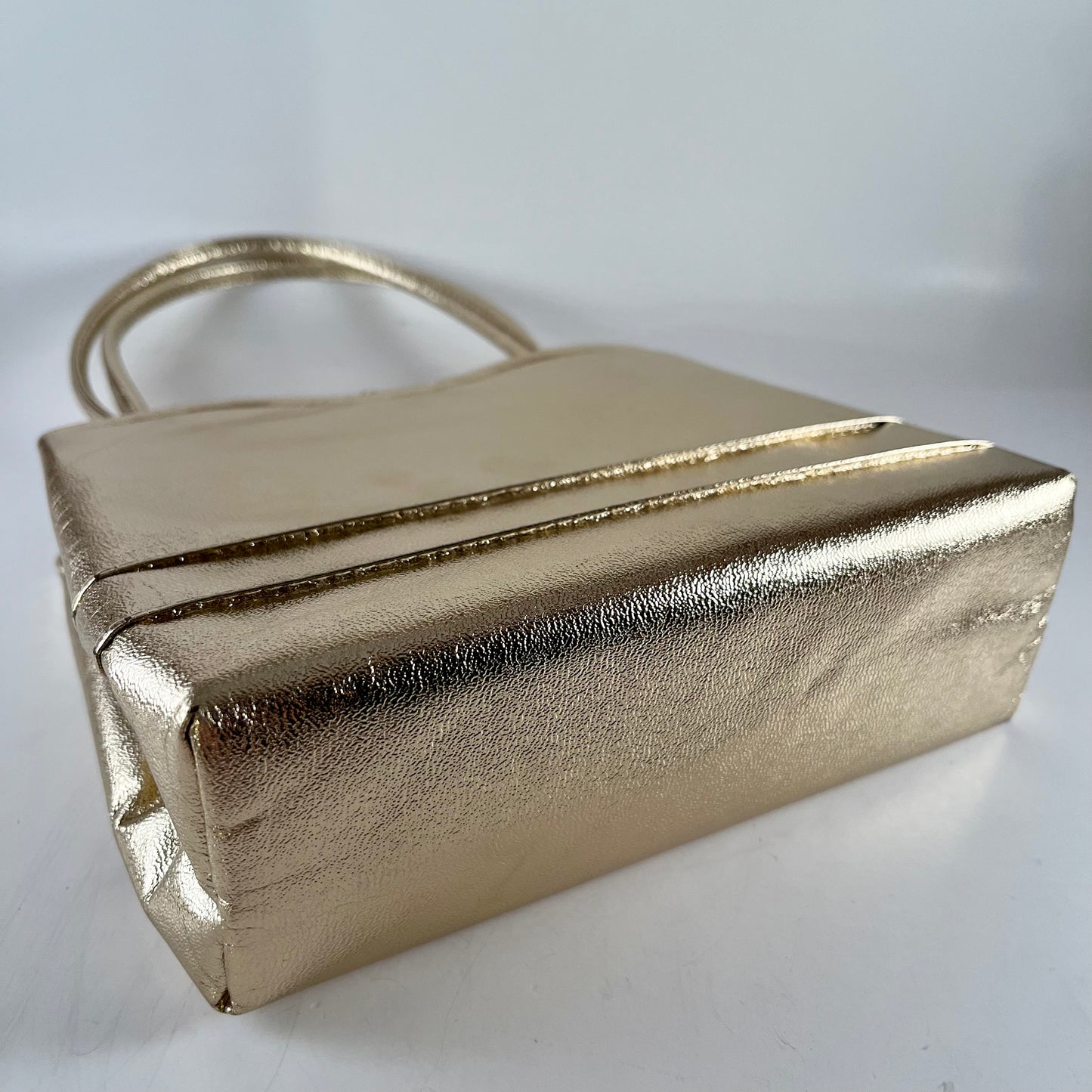 1960s Gold Metallic Handbag