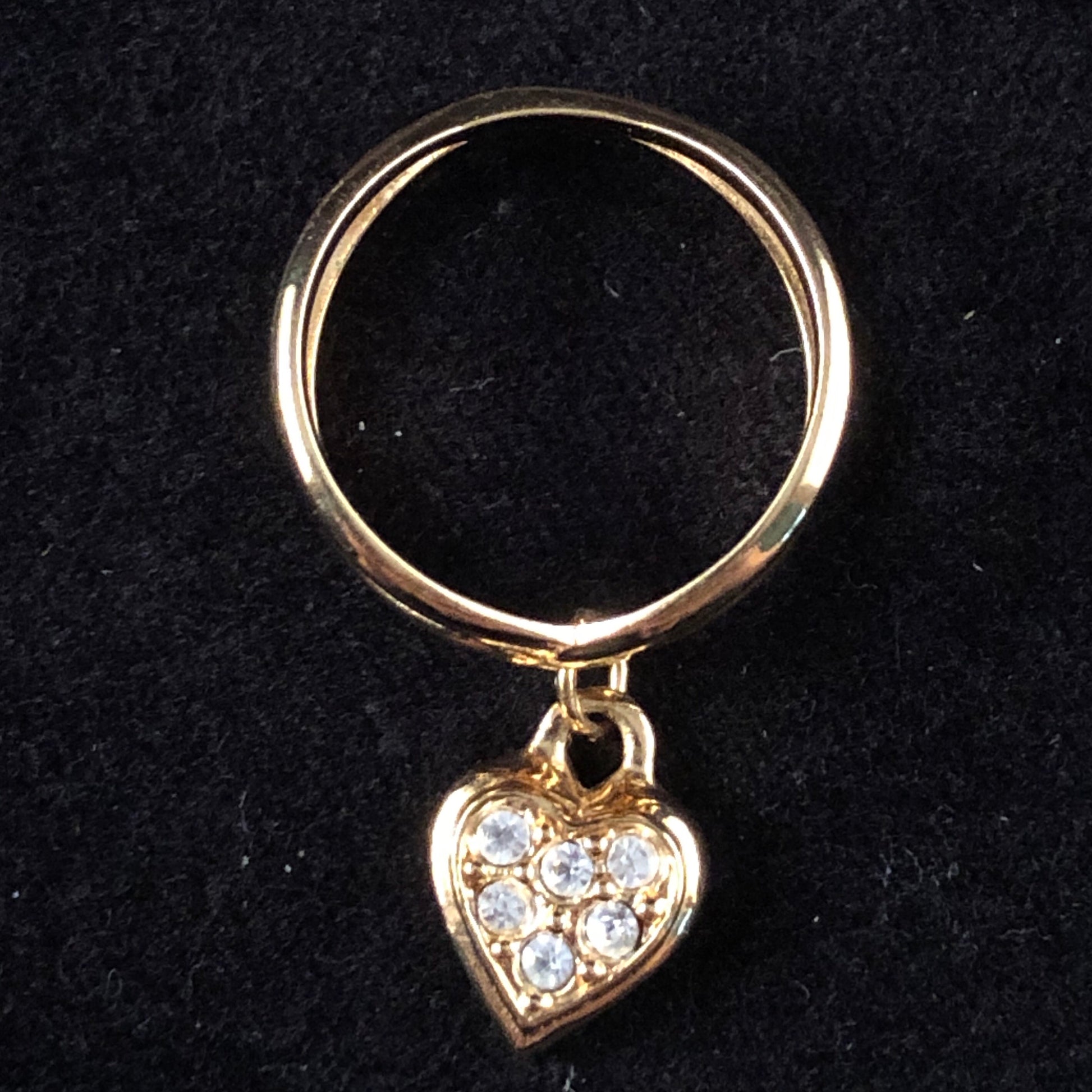 1993 Avon Dangling Heart Ring - Retro Kandy Vintage