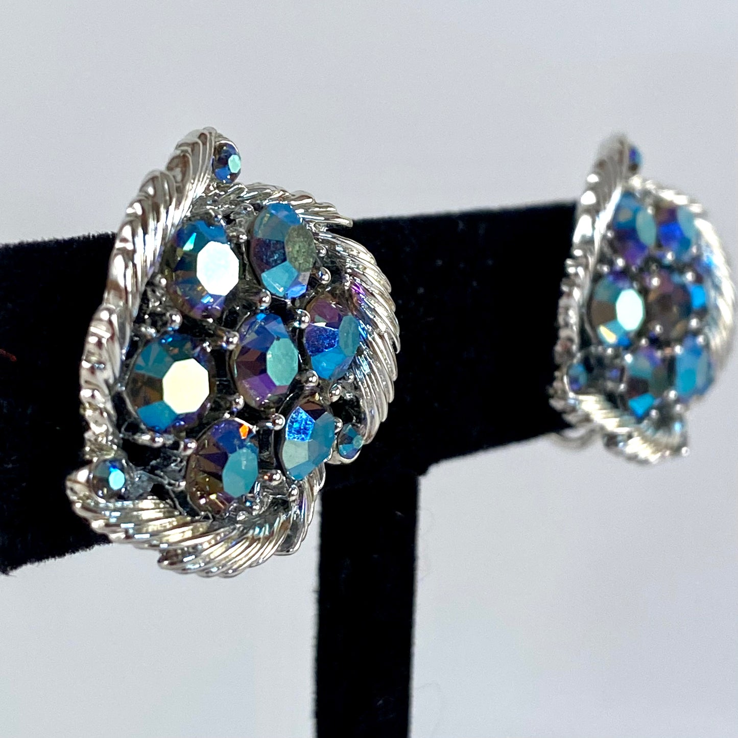 Late 50s/ Early 60s Lisner Rhinestone Earrings