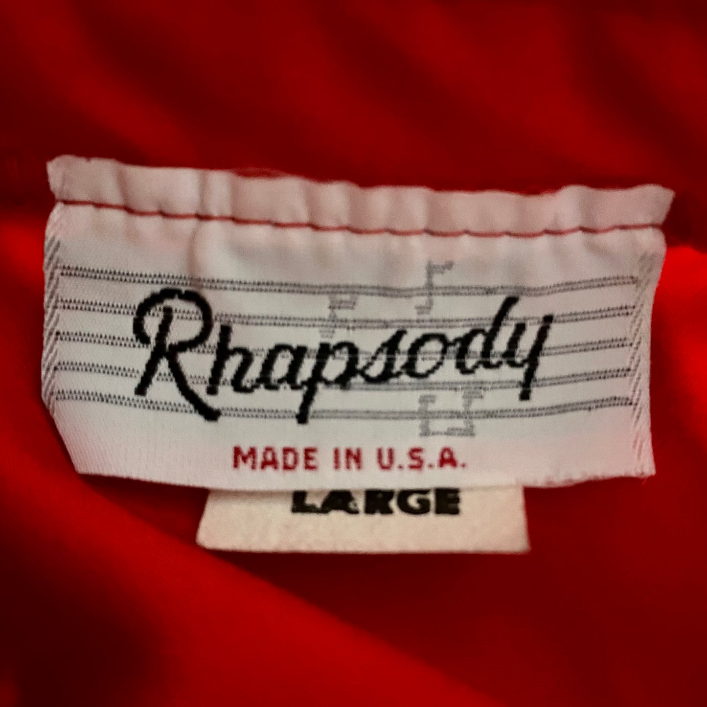 1980s Rhapsody Red Ruffled Blouse