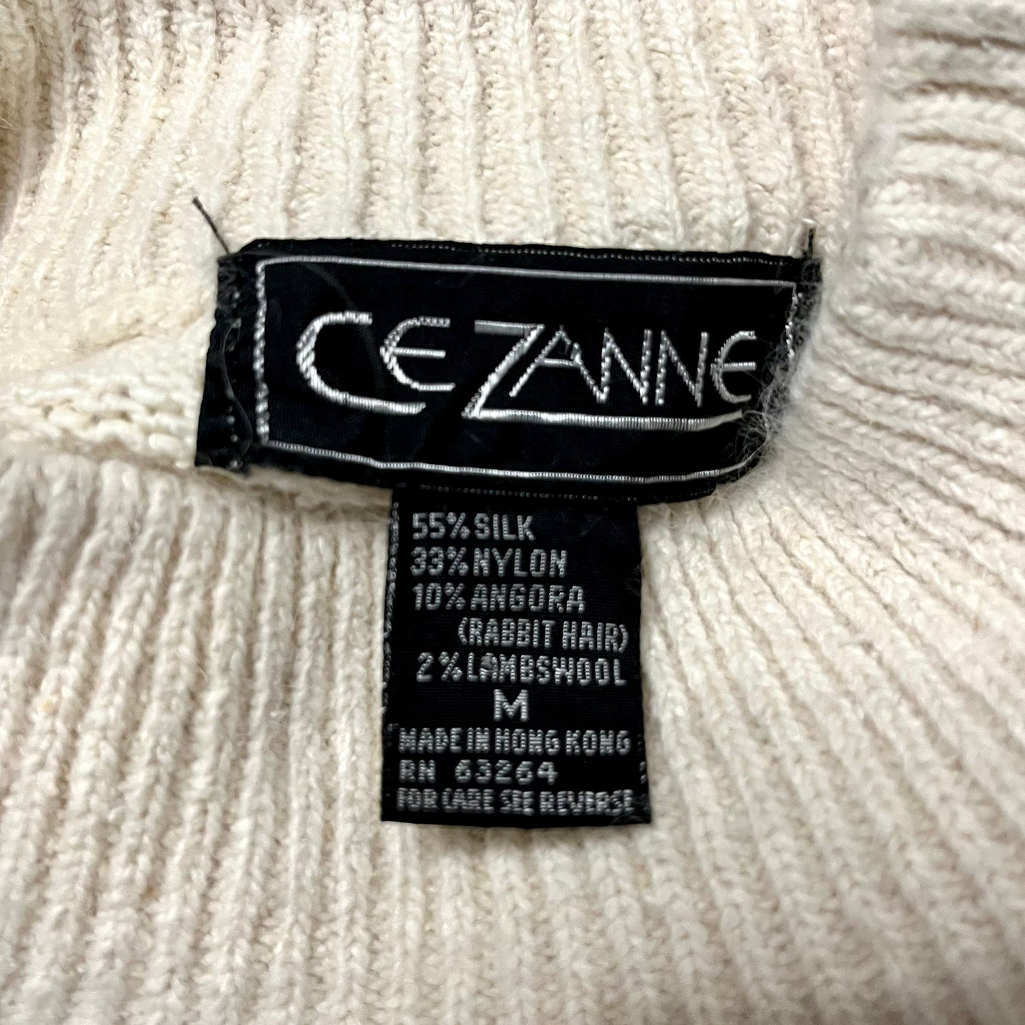 Late 80s/ Early 90s Ce Zanne Silk & Angora Sequin Sweater