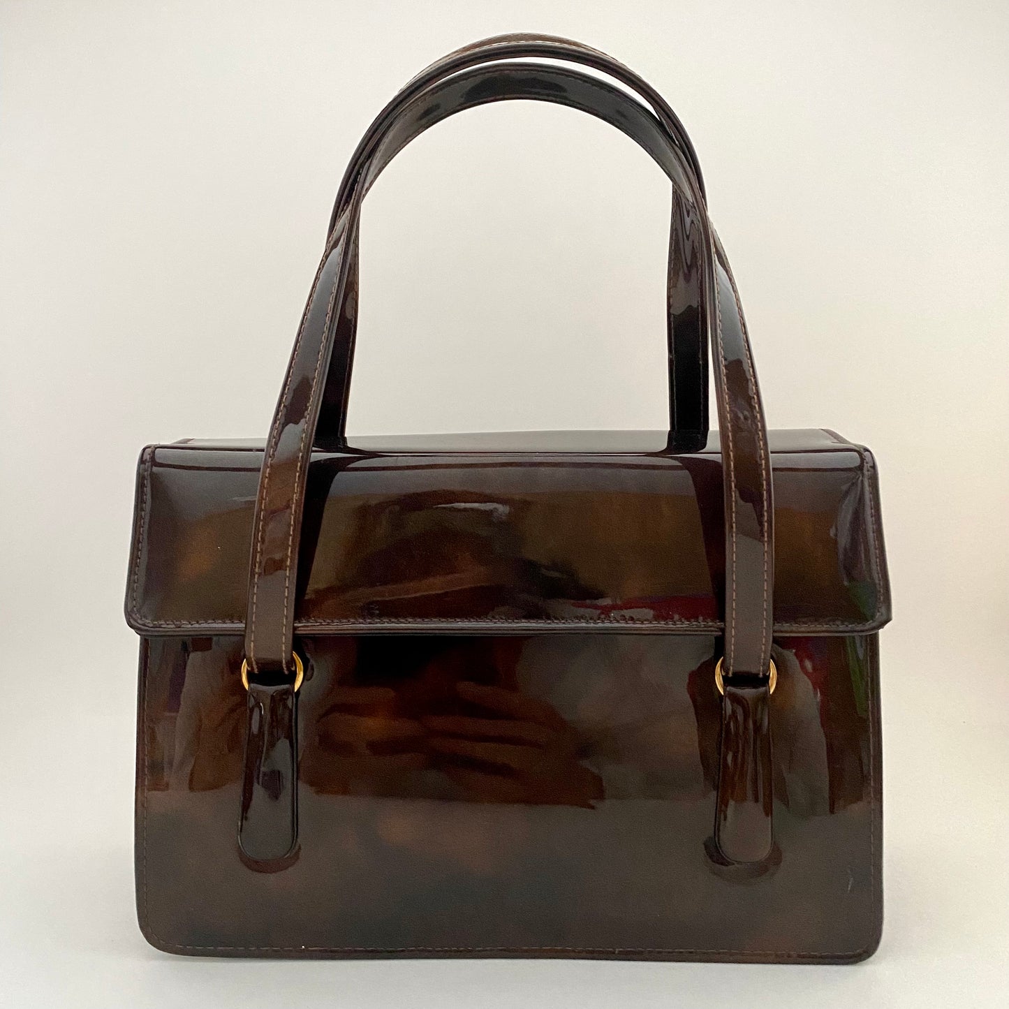 1950s Empress Patent Leather Handbag