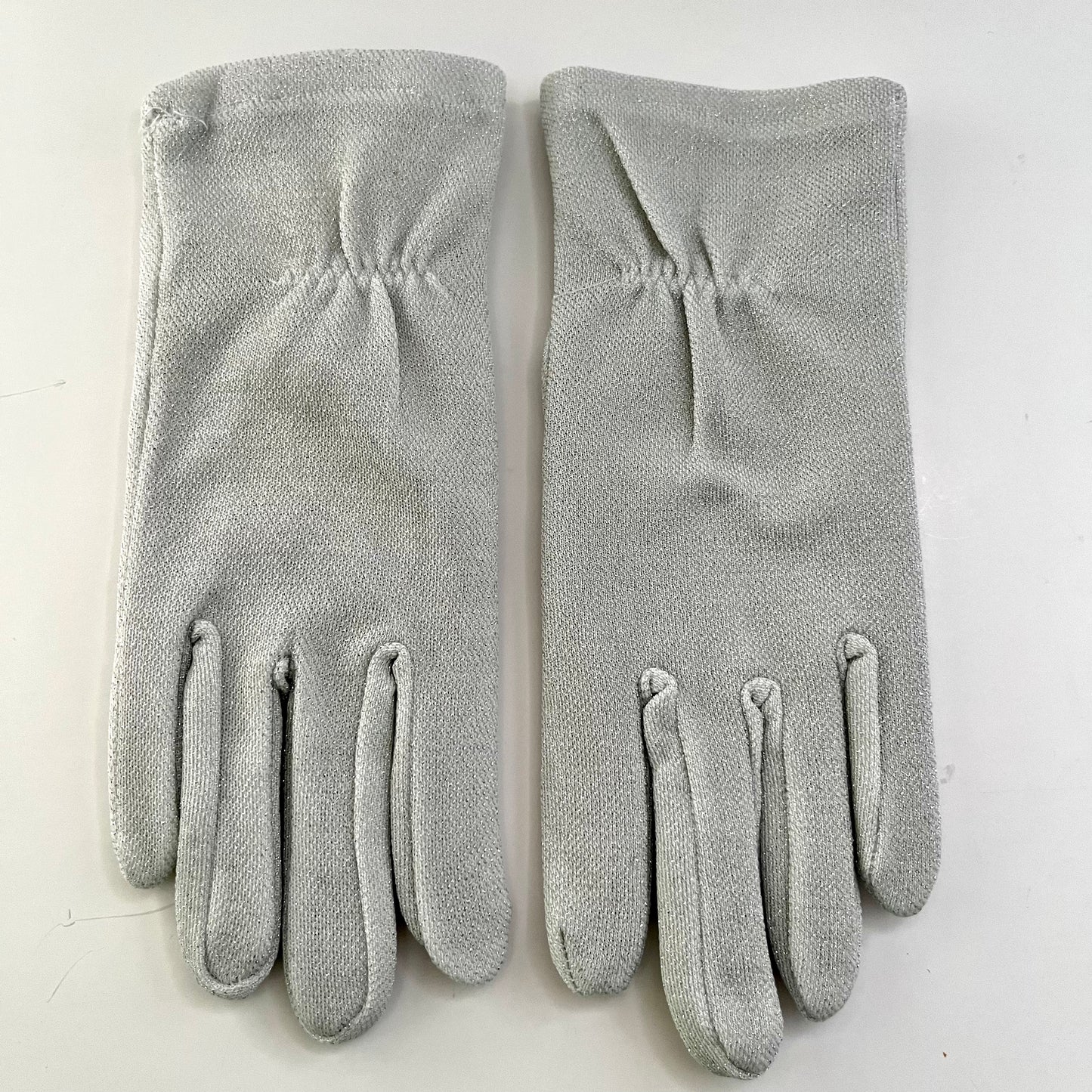 Late 70s/ Early 80s Metallic Silver Stretch Gloves