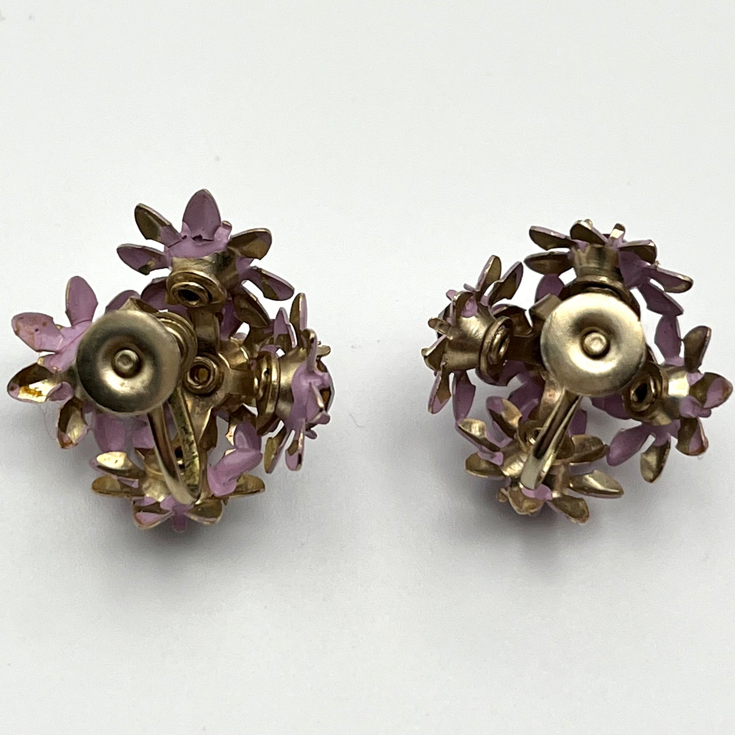 Late 50s/ Early 60s Lilac Enamel Earrings