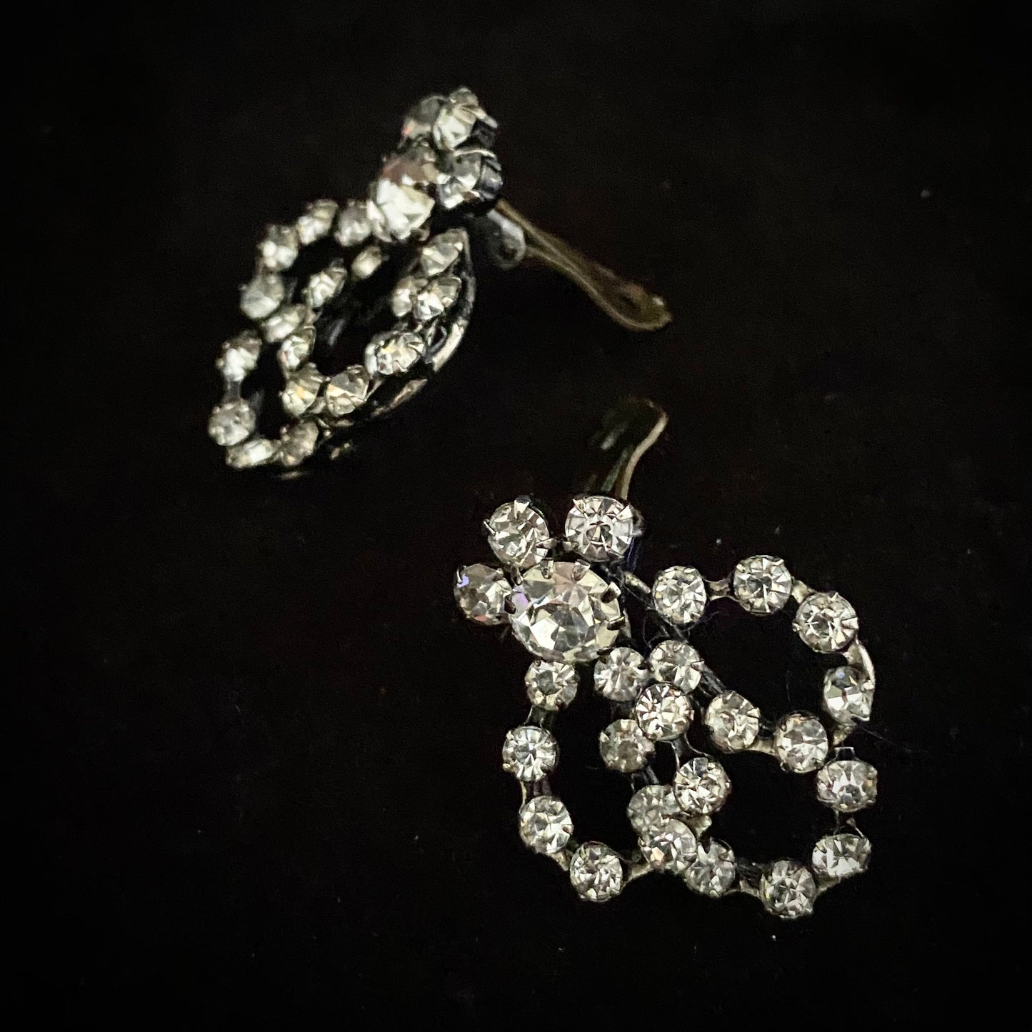 Late 50s/ Early 60s Rhinestone Earrings From Austria