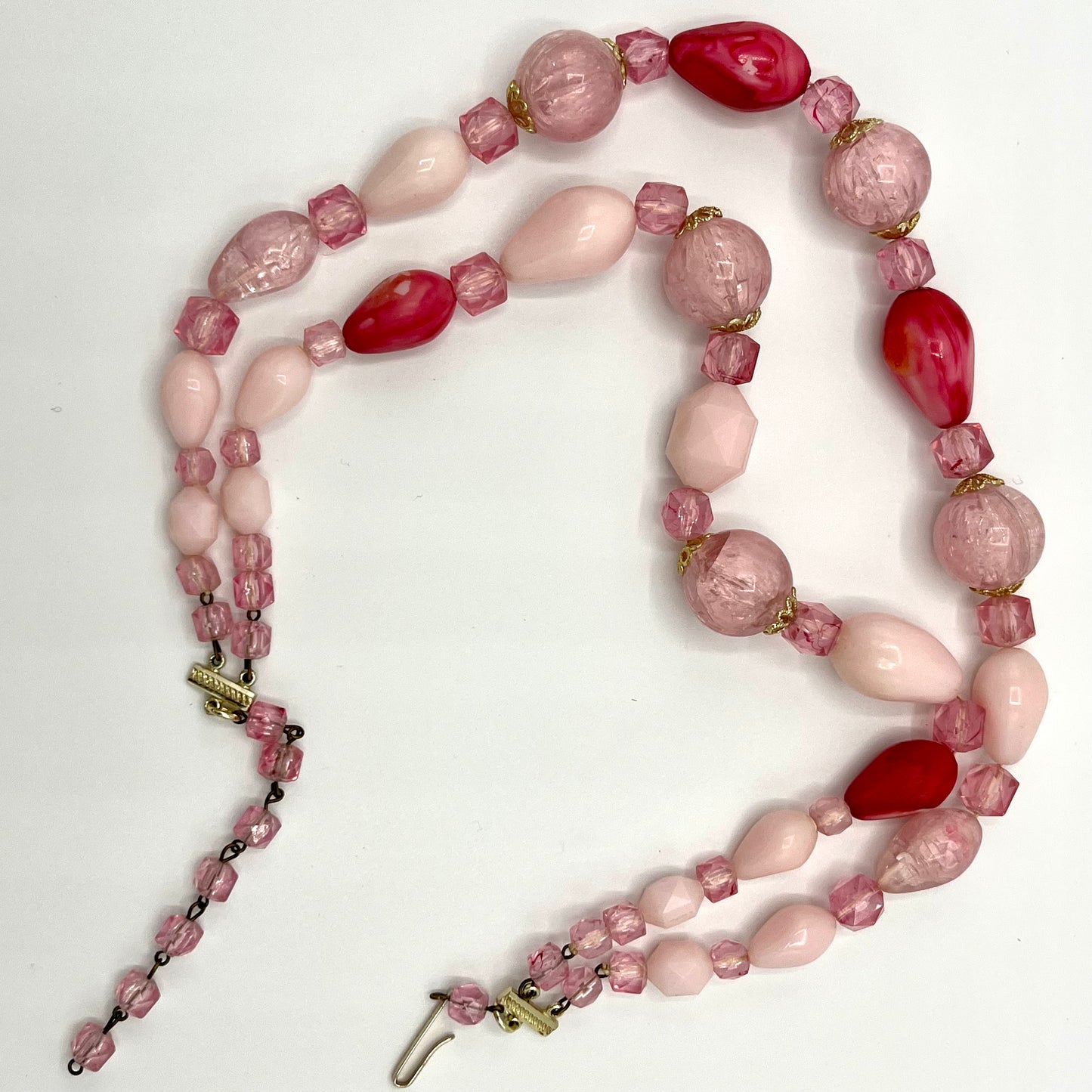 1960s Western Germany Pink Bead Necklace