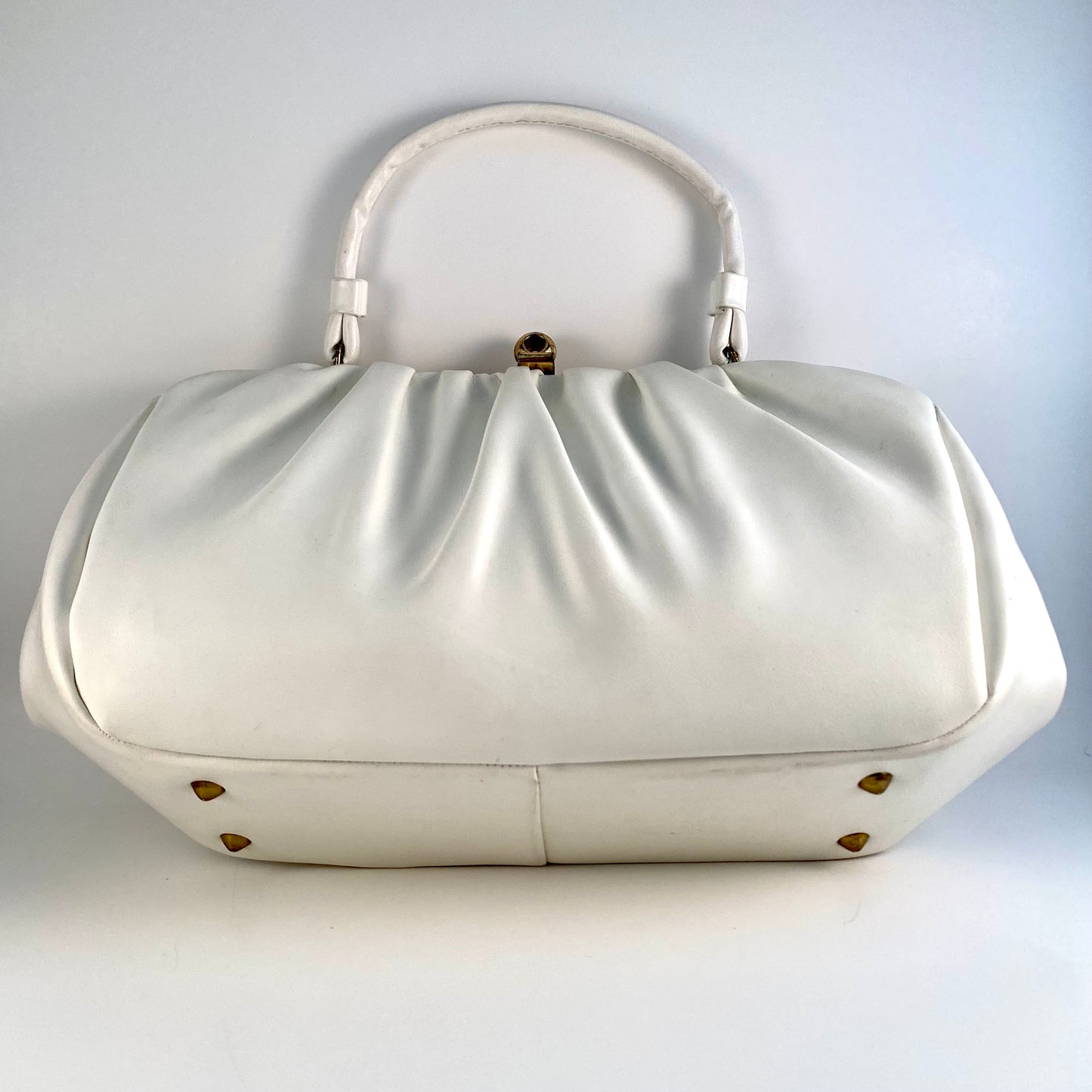 1960s White Frame Handbag