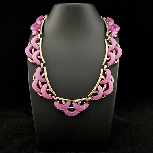 Late 50s/ Early 60s Purple Lucite Necklace