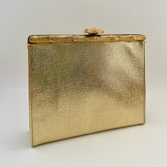 1950s L & M (Lowy & Mund) After Five Metallic Gold Clutch