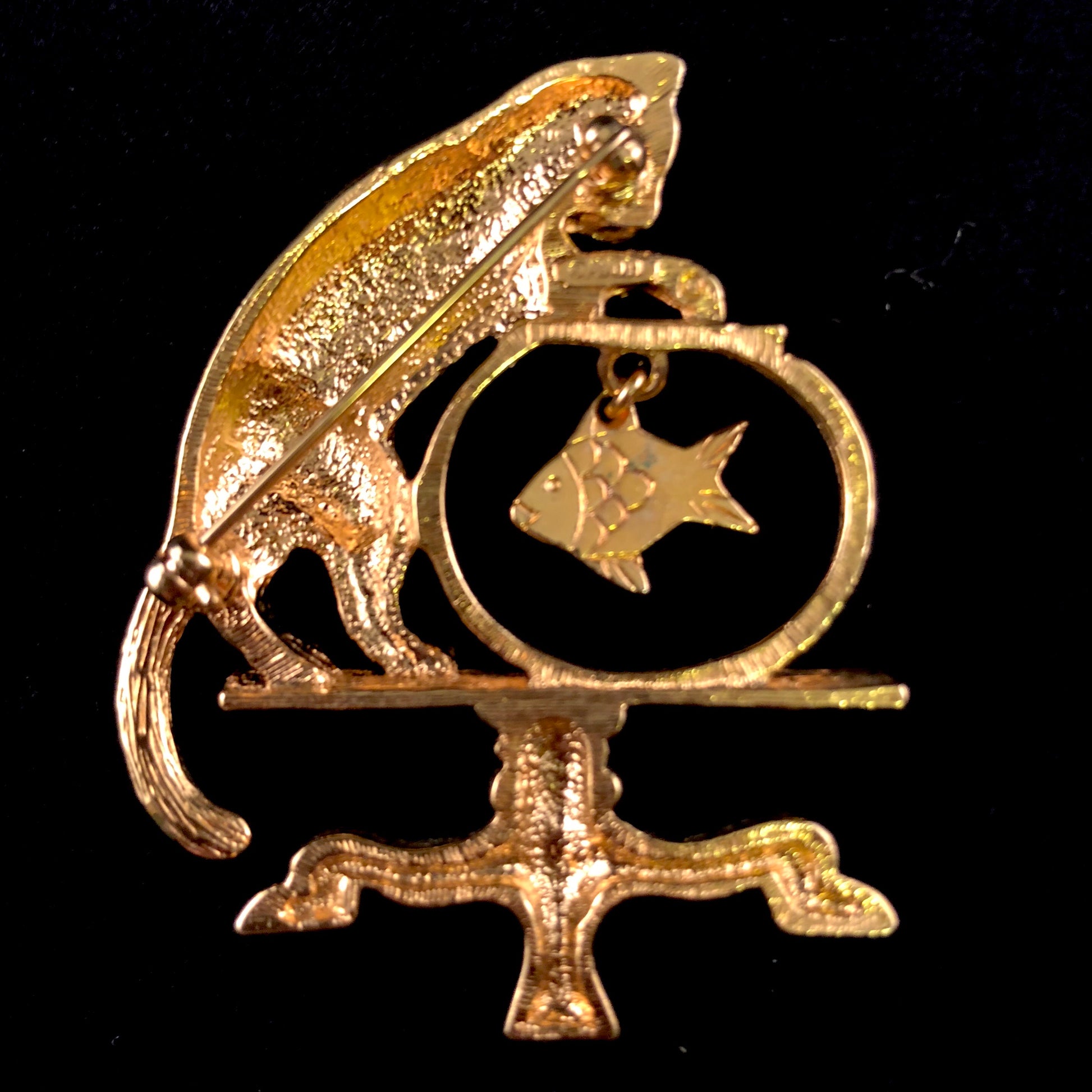 1994 Avon Cat N' Fishbowl Brooch - Retro Kandy Vintage