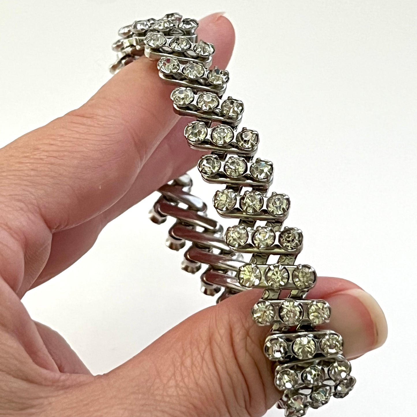 Late 50s/ Early 60s Made In Japan Rhinestone Expansion Bracelet