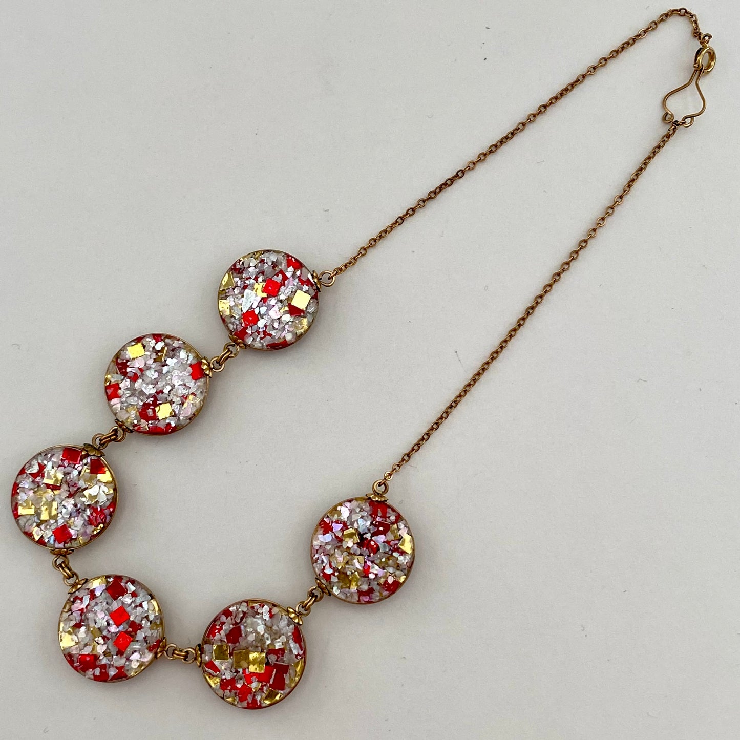 1950s Confetti Demi-Parure, Necklace & Shoe Clips