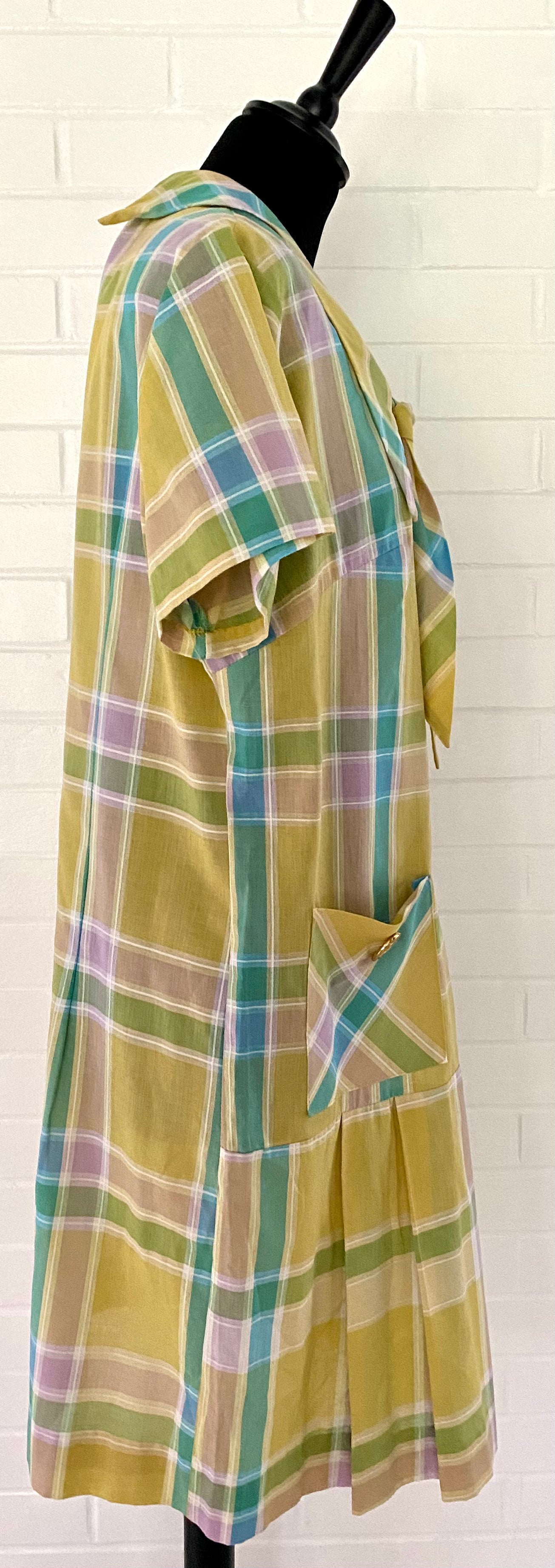 1960s Glenbrooke Plaid Dress