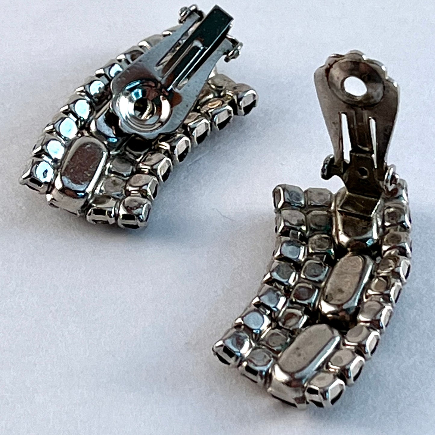 1960s Rhinestone Clip Earrings