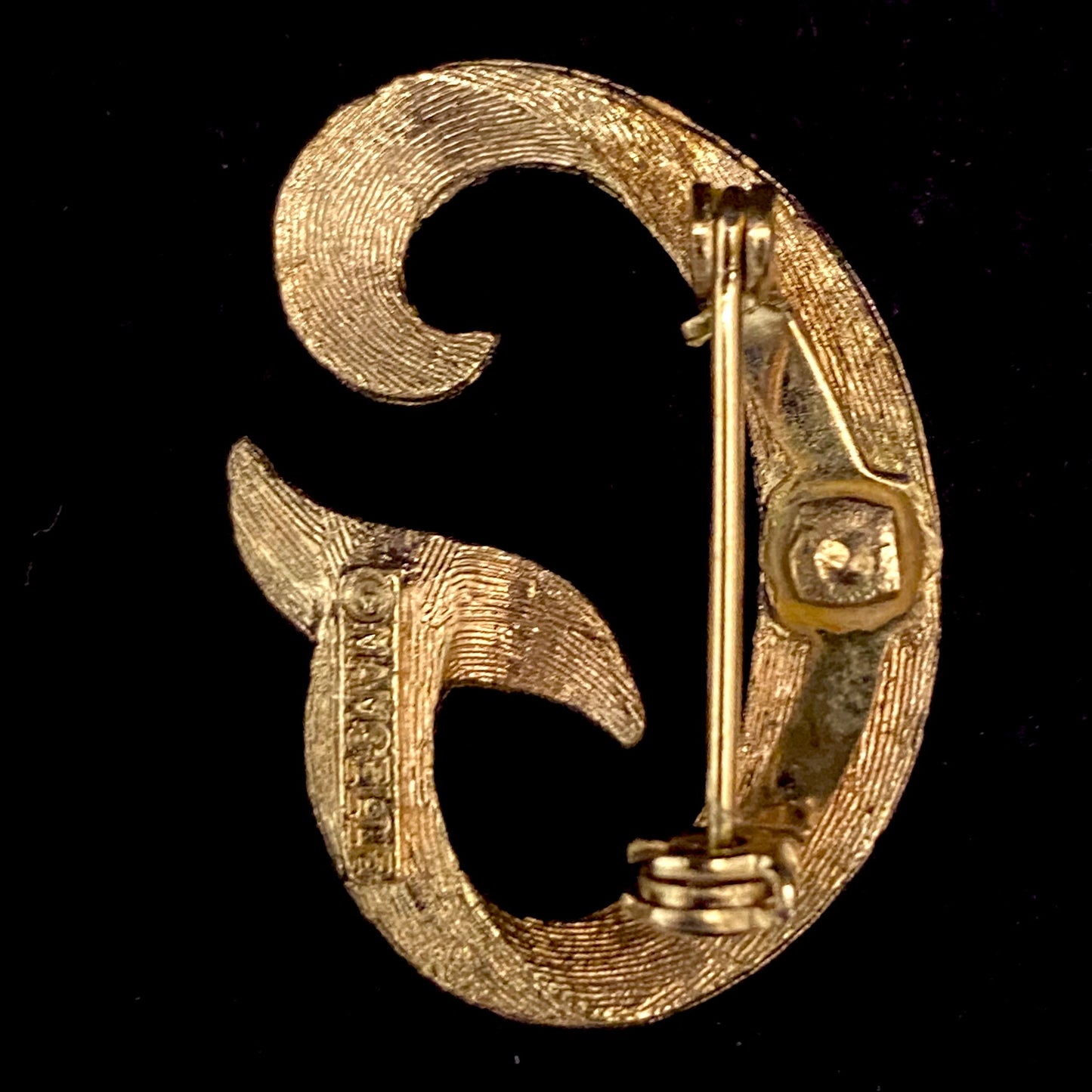 1960s Mamselle Initial 'G' Letter PIn