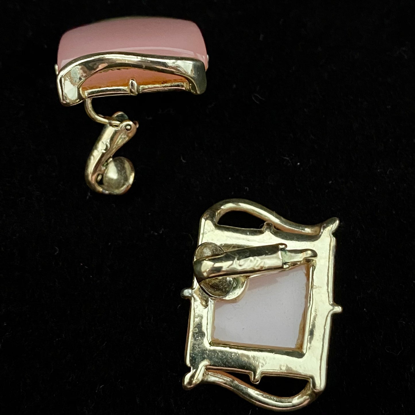 Late 50s/ Early 60s Coro Moonglow Lucite Earrings