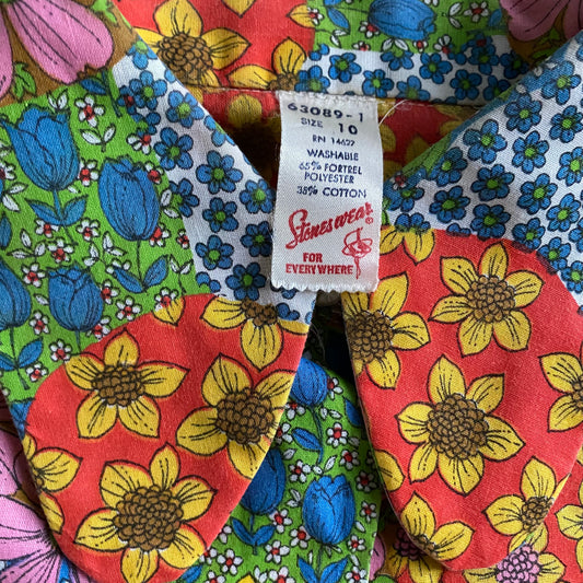 Late 60s/ Early 70s Stoneswear Flowered Blouse & Scarf