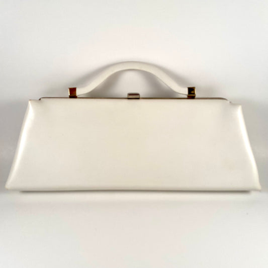 Late 50s/ Early 60s White Clutch With Optional Handle