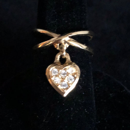 1993 Avon Dangling Heart Ring - Retro Kandy Vintage