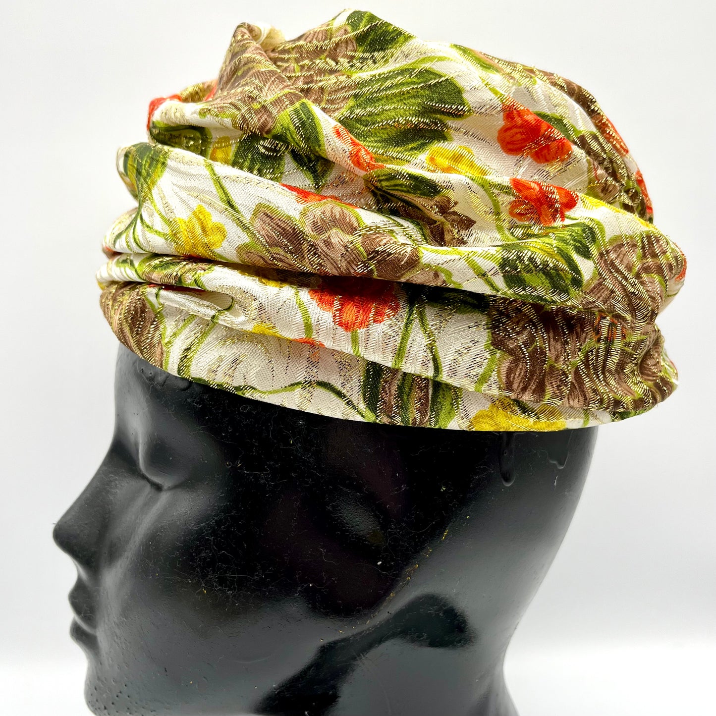 1960s Hats By Gertrude Turban Style Bubble Hat
